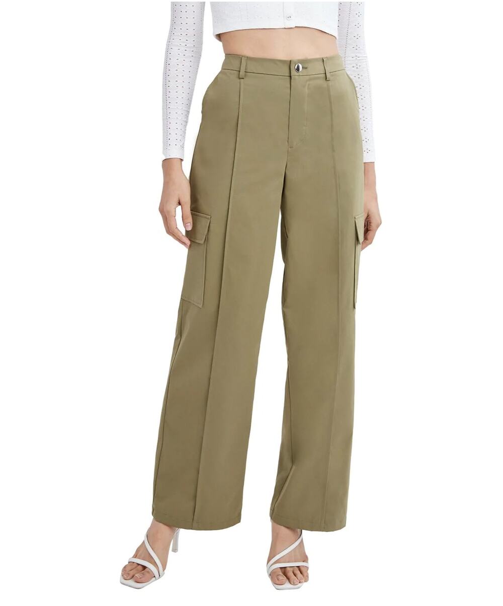 BCBGENERATION Cargo Pocket High Elastic Waist Wide Leg Pant